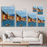 Lake Como Wall Print, Italy Wall Art, Europe Poster, Italy Poster, Travel Wall Print, Travel Poster, Travel Wall Art, Canvas Wall Print