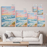 Colorful Sunset Wall Art, Beach Wall Print, Seascape Art, Nature Print, Canvas Print, Wall Art, Vertical Art, Beach House Art, Travel Print