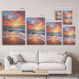 Beach Sunset Wall Art, Nautical Wall Art, Seashore Wall Art, Canvas Print, Wall Art, Vertical Art, Moving Gift, Room Decor, Entryway Prints