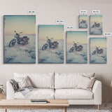 Motorcycle Wall Art, Beach Wall Art, Minimalist Canvas Print, Wall Hanging, Portrait Art, Moving Gift, Rustic Wall Decor, Bedroom Prints