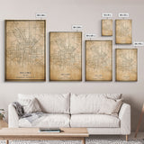 Beijing China map print poster or framed canvas, Beijing map print poster canvas, Beijing city map print poster canvas, Vintage Travel Art