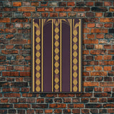 Art Deco Pattern Wall art, Framed Canvas Print, Art Deco, Canvas Wall art, Purple & gold art, Canvas wall art, Abstract art, Geometric art