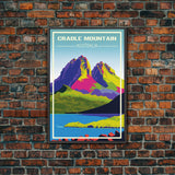 Cradle Mountain, Australia Travel Poster, Tasmania Wall Art, Travel Wall Print, Travel Poster, Travel Wall Art, Canvas Wall Print