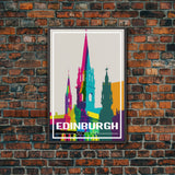 Edinburgh Travel Poster, Europe Wall Art, Scotland Art Print, Travel Wall Print, Travel Poster, Travel Wall Art, Canvas Wall Print