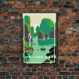 Ha Long Bay Poster, Vietnam Wall Art, Asia Wall Poster, Travel Wall Print, Travel Poster, Travel Wall Art, Canvas Wall Print