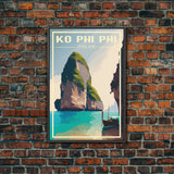 Ko Phi Phi Wall Art, Thailand Poster, Island Wall Art, Asia Wall Print, Travel Wall Print, Travel Poster, Travel Wall Art, Canvas Wall Print