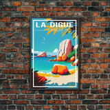 La Digue Wall Art, Seychelles Wall Poster, Indian Ocean, Island, Travel Wall Print, Travel Poster, Travel Wall Art, Canvas Wall Print