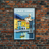 Lake Como Wall Print, Italy Poster, Italy Wall Art, Europe Poster, Travel Wall Print, Travel Poster, Travel Wall Art, Canvas Wall Print