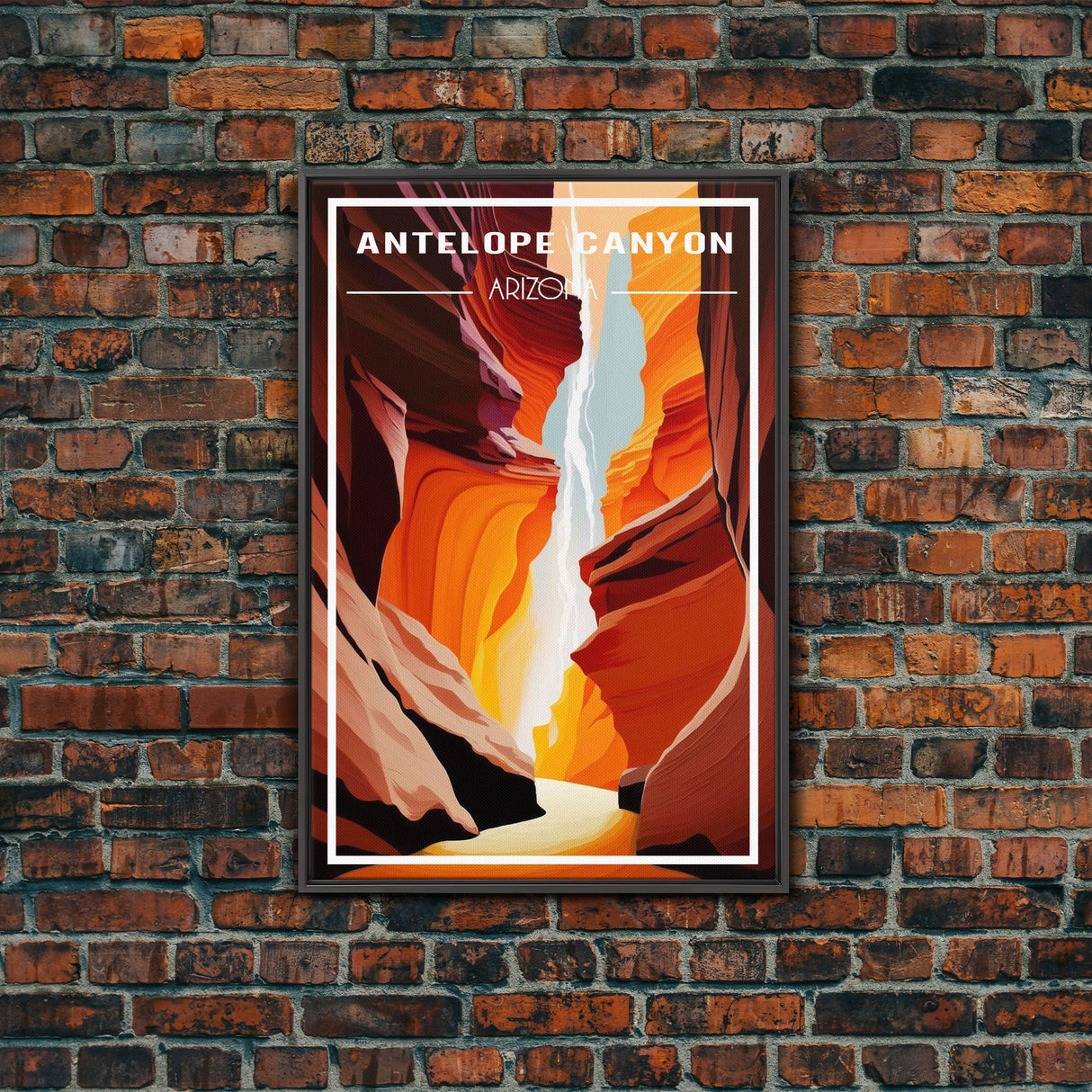 Arizona Artwork, Arizona Poster, Antelope Canyon, Travel Wall Print, Travel Poster, Travel Artwork, Travel Wall Art, Canvas Wall Print