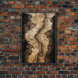 Map Wall Art, Abstract Wall Decor, Brown Abstract Art, Geography Wall Art, Wall Decor, Canvas Print, Wall Art, Framed Canvas