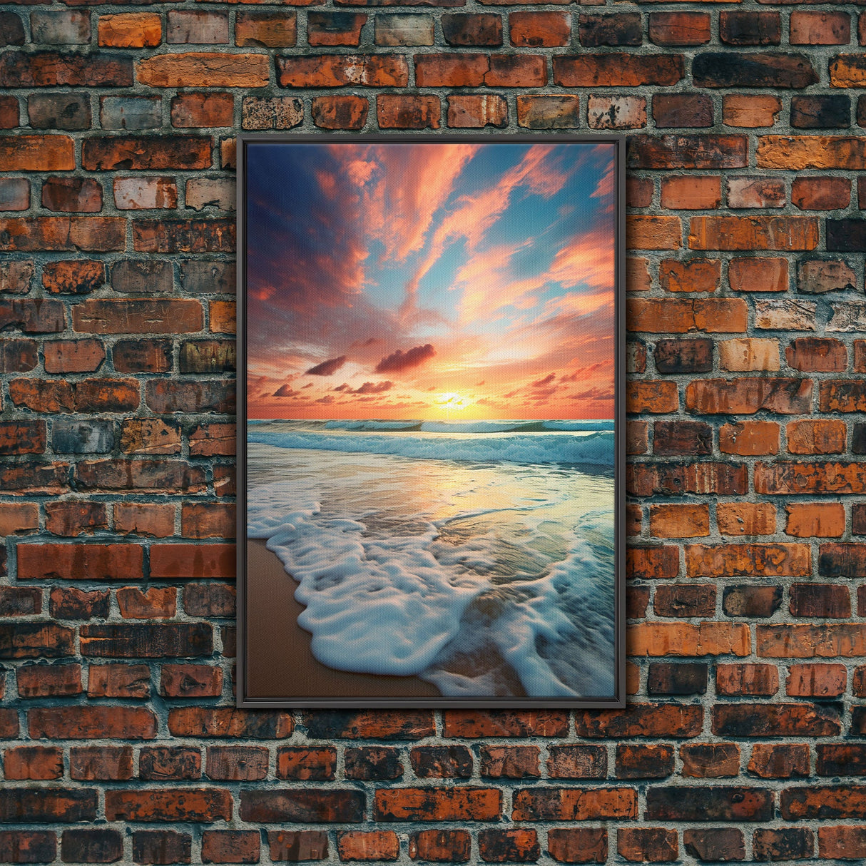 Seashore Wall Art, Beach Sunset Wall Art, Nautical Wall Art, Canvas Print, Wall Art, Vertical Art, Beach House Art, Teacher Gift, Home Decor