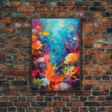 Nautical Wall Art, Under The Sea, Canvas Print, Wall Art, Vertical Art, Ocean Nursery Art, Living Room Prints, Entryway Prints, Office Print