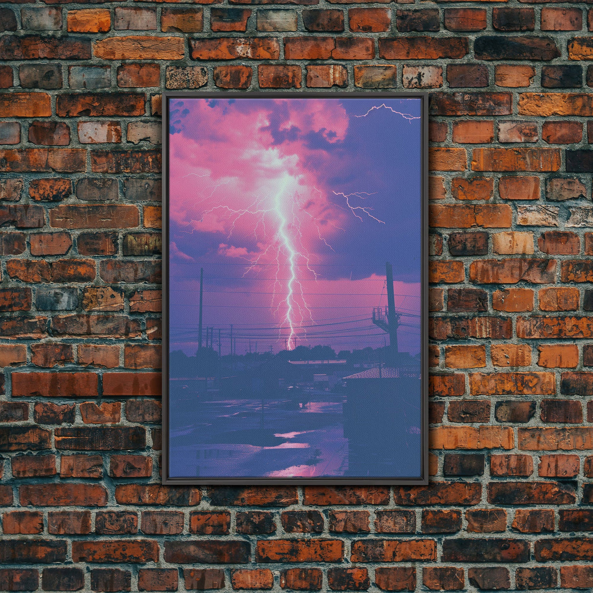 Lightning Bolt, Outdoors Wall Art, Canvas Print, Wall Hanging, Portrait Art, Beach House Wall Decor, Entryway Prints, Nature Wall Print