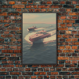 Boat, Seascape Art, Nautical Wall Art, Canvas Print, Wall Hanging, Portrait Art, Ocean Wall Art, Lake House Gift, Beach House Wall Decor