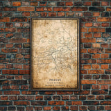 Prague Czech Republic map print poster or framed canvas, Prague map print poster canvas, city map print poster canvas, Vintage Travel Art