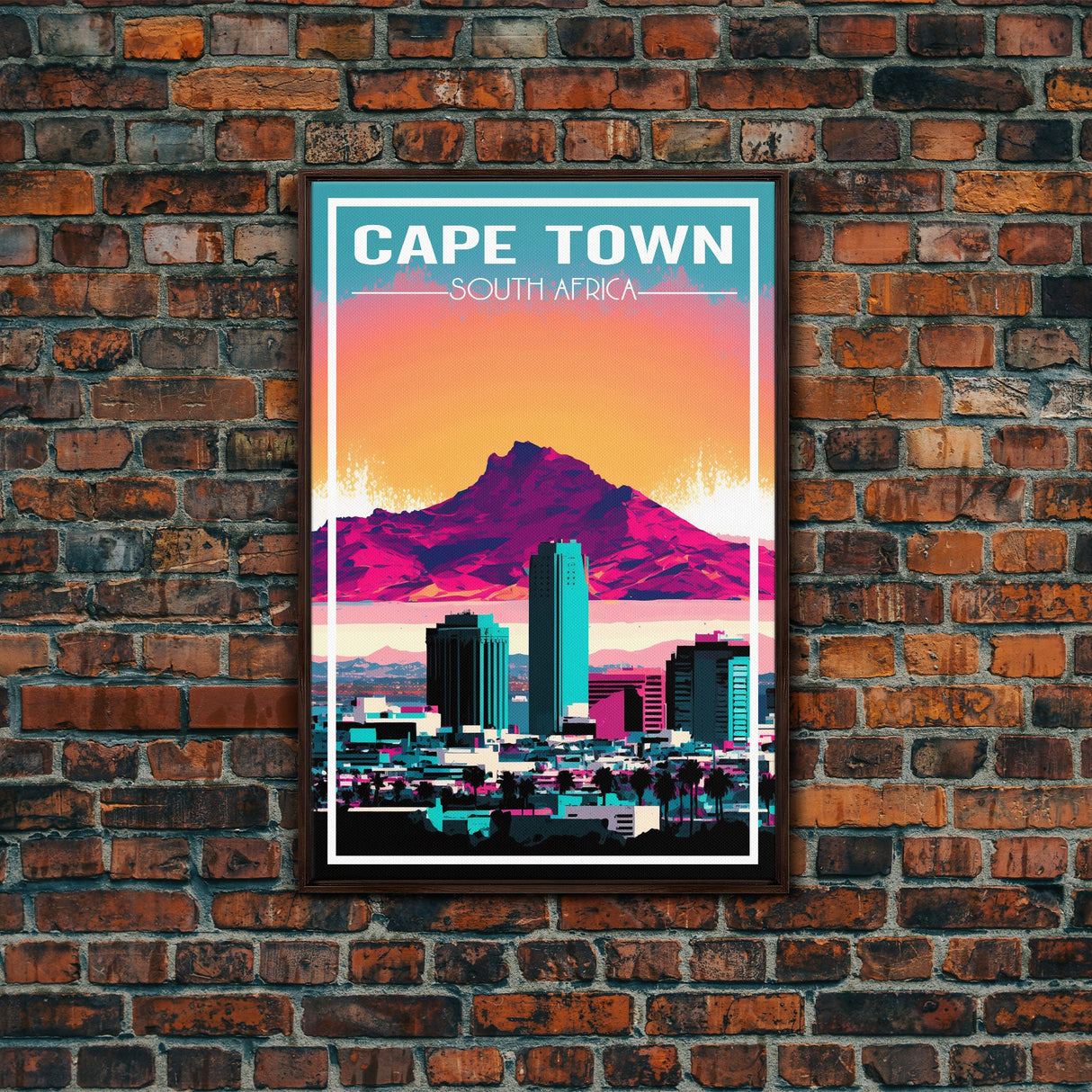 Cape Town, South Africa Wall Art, Africa Travel Poster, Travel Wall Print, Travel Poster, Travel Wall Art, Canvas Wall Print