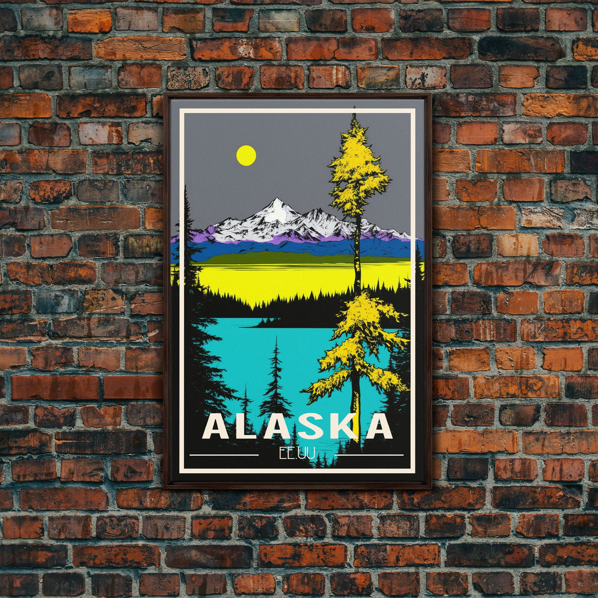 Alaska Print, Alaska Art, Alaska Wall Art, Travel Wall Print, Travel Poster, Travel Artwork, Travel Wall Art, Wall Poster, Canvas Wall Print