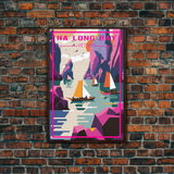 Ha Long Bay Poster, Vietnam Wall Art, Asia Wall Poster, Travel Wall Print, Travel Poster, Travel Wall Art, Canvas Wall Print