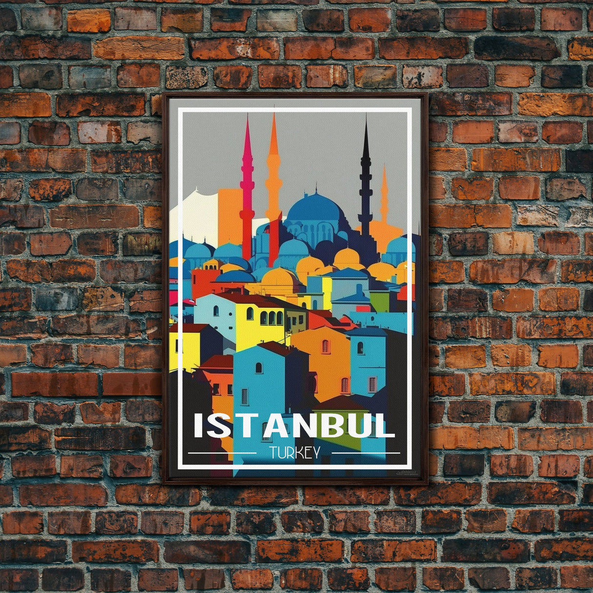 Instanbul Wall Art, Turkey Poster, Eurasia Wall Art, Travel Wall Print, Travel Poster, Travel Wall Art, Canvas Wall Print