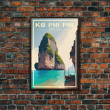 Ko Phi Phi Wall Art, Thailand Poster, Island Wall Art, Asia Wall Print, Travel Wall Print, Travel Poster, Travel Wall Art, Canvas Wall Print