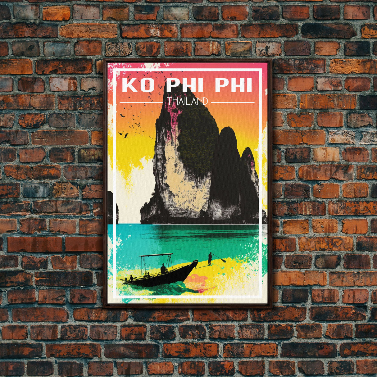 Ko Phi Phi Wall Art, Thailand Poster, Island Wall Art, Asia Wall Print, Travel Wall Print, Travel Poster, Travel Wall Art, Canvas Wall Print