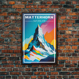 Matterhorn Wall Art, Switzerland Poster, Europe Wall Print, Mountain, Travel Wall Print, Travel Poster, Travel Wall Art, Canvas Wall Print