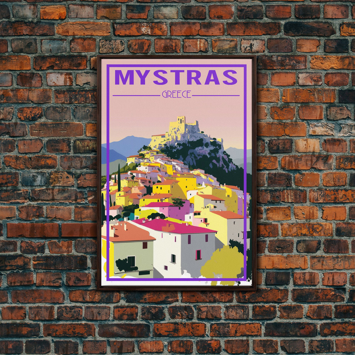 Mystras Wall Print, Greece Wall Art, Greece Prints, Europe Wall Print, Travel Wall Print, Travel Poster, Travel Wall Art, Canvas Wall Print