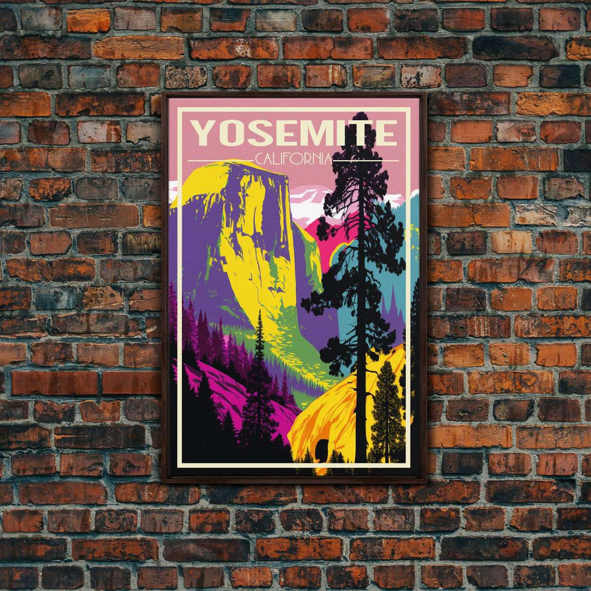 Yosemite Wall Art, California Art Print, North America Poster, Travel Wall Print, Travel Poster, Travel Wall Art, Canvas Wall Print