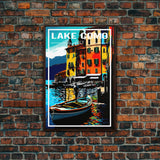 Lake Como Wall Poster, Italy Wall Art, Europe Poster, Italy Poster, Travel Wall Print, Travel Poster, Travel Wall Art, Canvas Wall Print