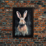 Animal Wall Art, Bunny Art Print, Rabbit Wall Decor, Minimalist Wall Art, Wall Decor, Canvas Print, Wall Art, Framed Canvas Art