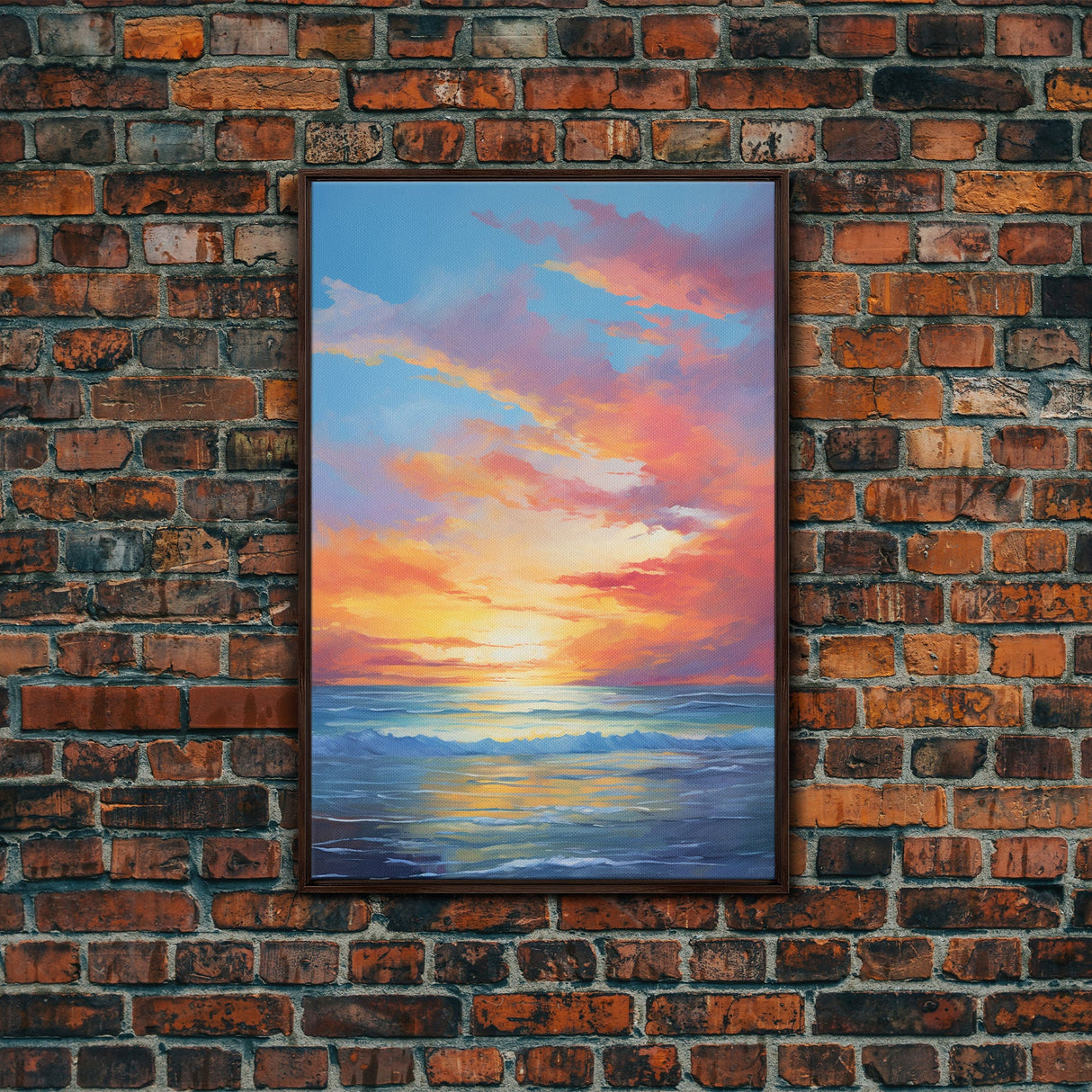 Ocean Wall Art, Seascape Print, Sunset Wall Print, Canvas Print, Wall Art, Vertical Art, Gift For The Home, Beach House Wall Decor, Office