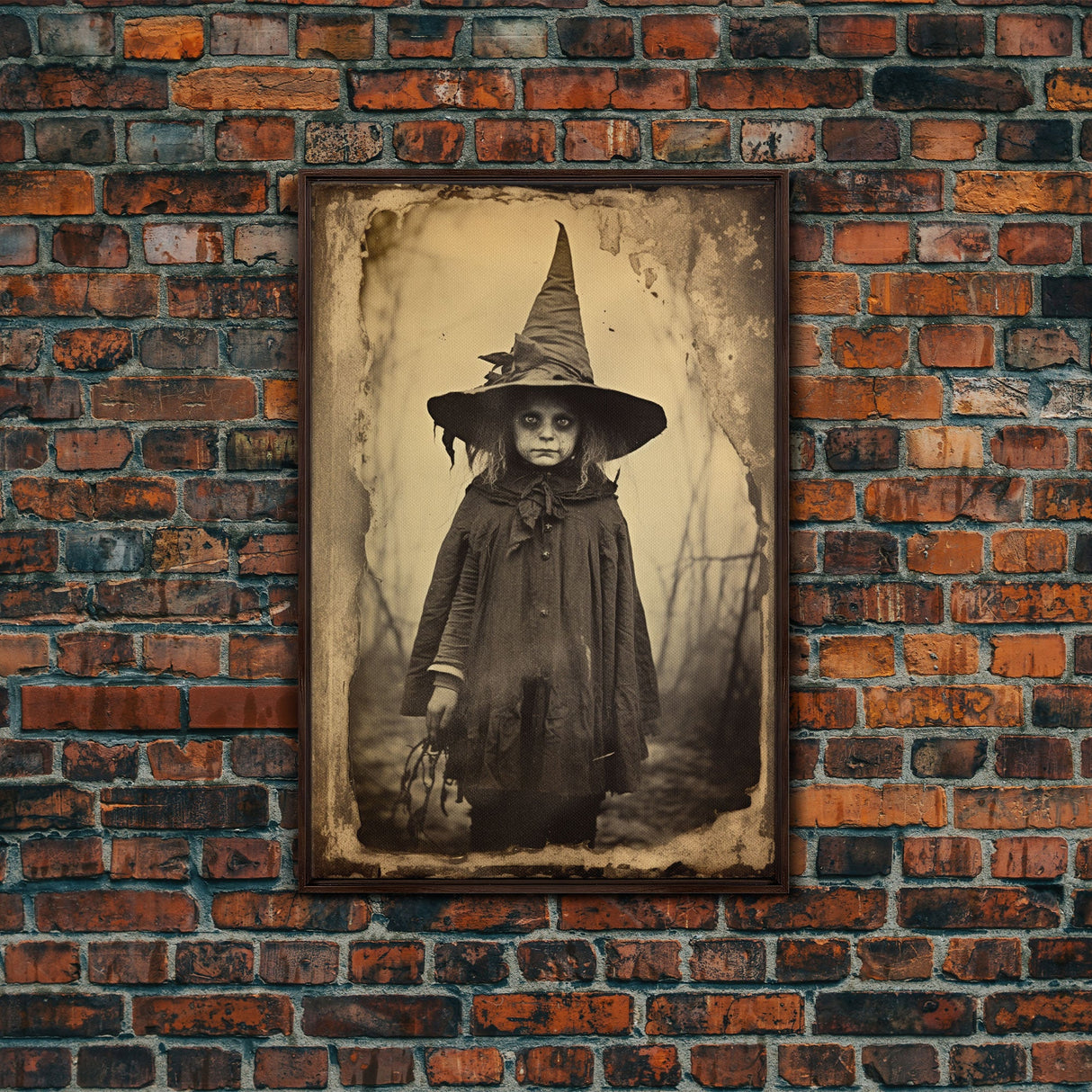 Witch Wall Decor, Dark Fantasy, Halloween Wall Art, Horror Decor, Spooky Art, Canvas Print, Wall Art, Vertical Print, Home Decor, Wall Decor