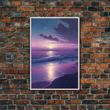 Large Coastal Wall Art Large Sunset Beach Framed Canvas Print Seascape Sky And Sea Beach Scene Art Ocean Beach Sky Art Decor