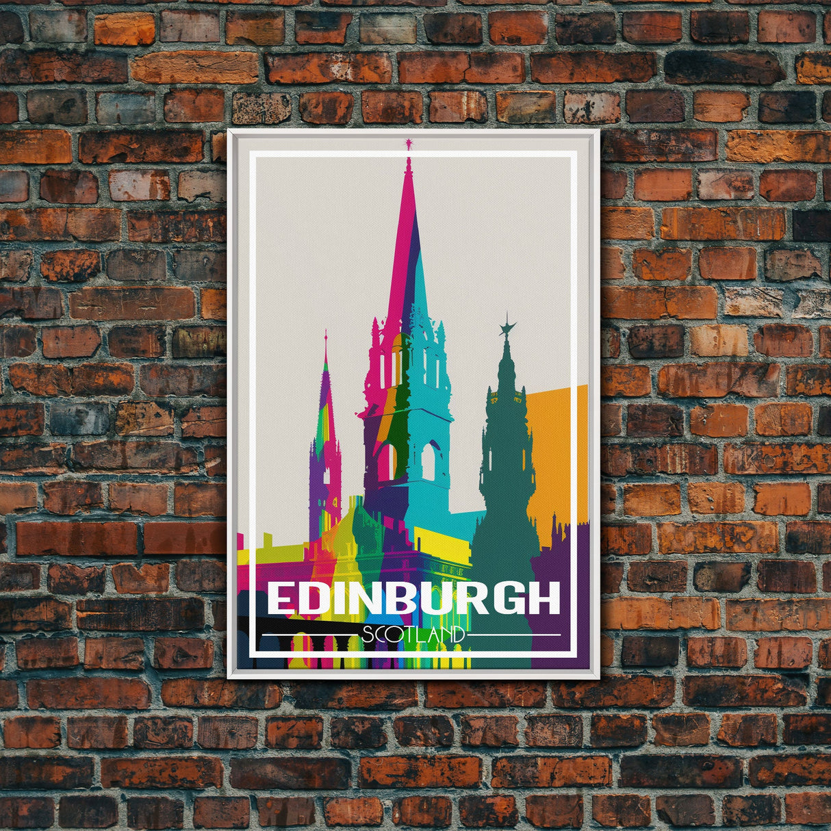 Edinburgh Travel Poster, Europe Wall Art, Scotland Art Print, Travel Wall Print, Travel Poster, Travel Wall Art, Canvas Wall Print