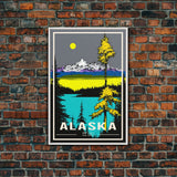 Alaska Print, Alaska Art, Alaska Wall Art, Travel Wall Print, Travel Poster, Travel Artwork, Travel Wall Art, Wall Poster, Canvas Wall Print