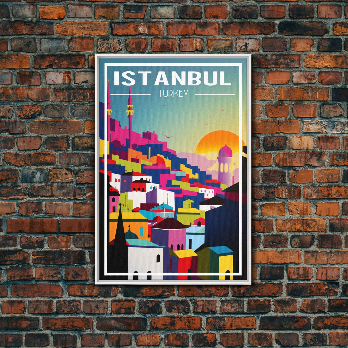 Instanbul Wall Art, Turkey Poster, Eurasia Wall Art, Travel Wall Print, Travel Poster, Travel Wall Art, Canvas Wall Print