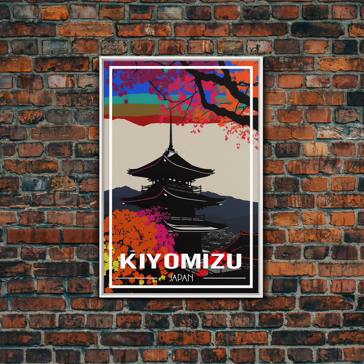 Kiyomizu Temple Wall Art, Japan Poster, Asia Wall Print, Travel Wall Print, Travel Poster, Travel Wall Art, Canvas Wall Print