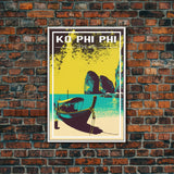 Ko Phi Phi Wall Art, Thailand Poster, Island Wall Art, Asia Wall Print, Travel Wall Print, Travel Poster, Travel Wall Art, Canvas Wall Print