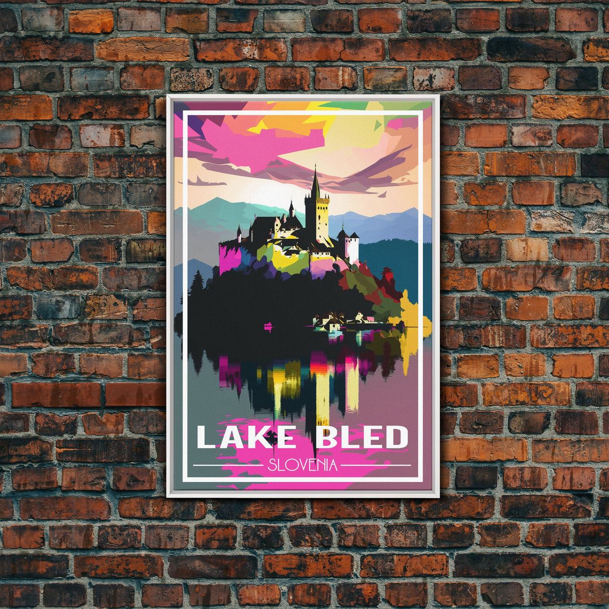 Lake Bled Wall Art, Slovenia Poster, Slovenia Print Art, Europe Poster, Travel Wall Print, Travel Poster, Travel Wall Art, Canvas Wall Print