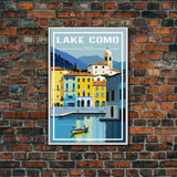 Lake Como Wall Print, Italy Poster, Italy Wall Art, Europe Poster, Travel Wall Print, Travel Poster, Travel Wall Art, Canvas Wall Print