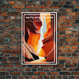 Arizona Artwork, Arizona Poster, Antelope Canyon, Travel Wall Print, Travel Poster, Travel Artwork, Travel Wall Art, Canvas Wall Print