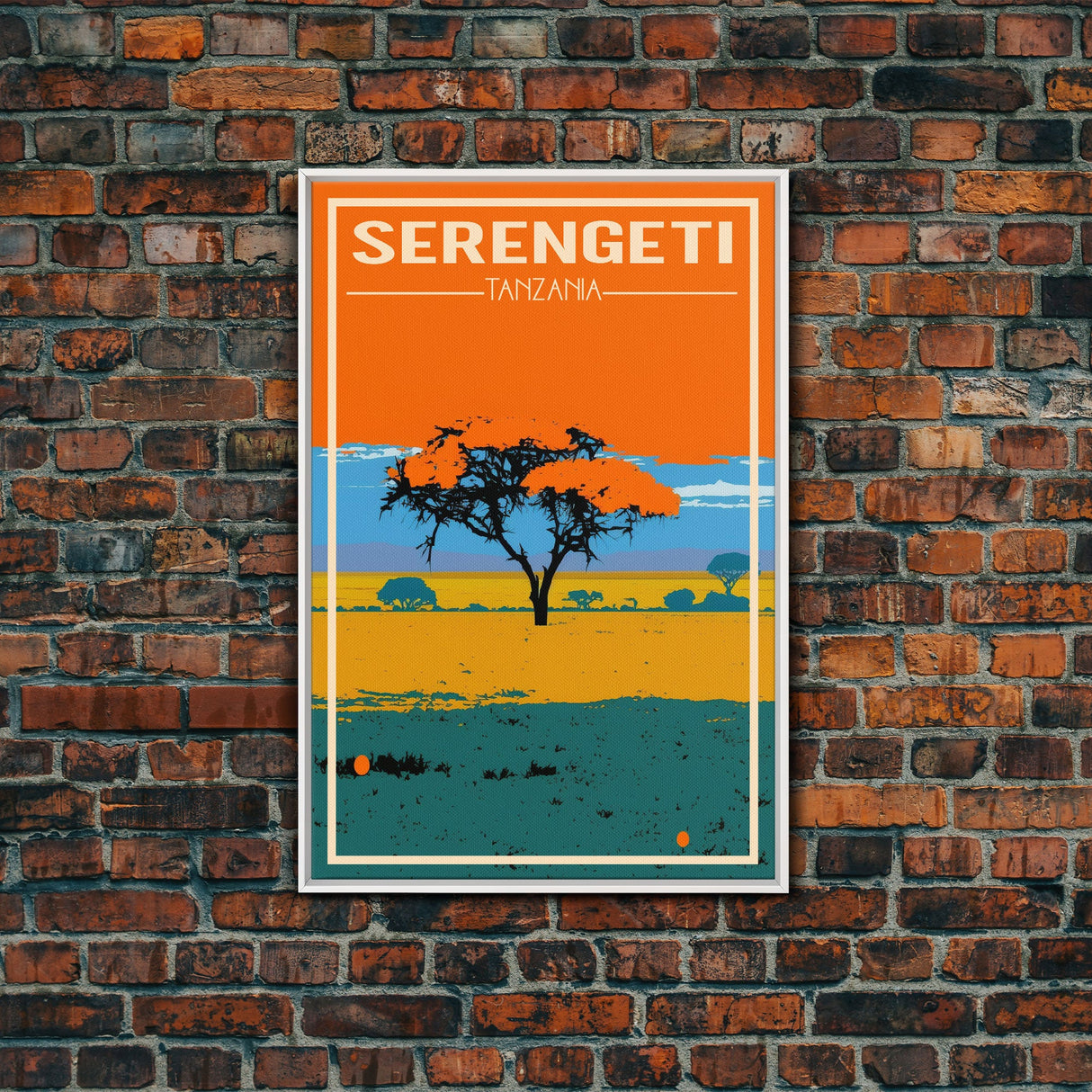 Serengeti Wall Print, Tanzania Wall Art, Africa Poster, Safari Art, Travel Wall Print, Travel Poster, Travel Wall Art, Canvas Wall Print