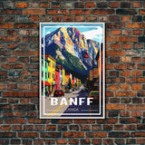 Canada Wall Art, Canada Art Print, Banff, Alberta, Travel Wall Print, Travel Poster, Travel Artwork, Travel Wall Art, Canvas Wall Print