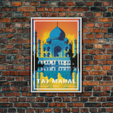 Taj Mahal Wall Art, India Poster, India Wall Print, Yamuna River, Travel Wall Print, Travel Poster, Travel Wall Art, Canvas Wall Print