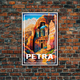 Petra Wall Art, Jordan Wall Poster, Asia Wall Art, Rose City, Travel Wall Print, Travel Poster, Travel Wall Art, Canvas Wall Print