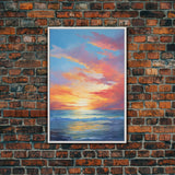 Ocean Wall Art, Seascape Print, Sunset Wall Print, Canvas Print, Wall Art, Vertical Art, Gift For The Home, Beach House Wall Decor, Office