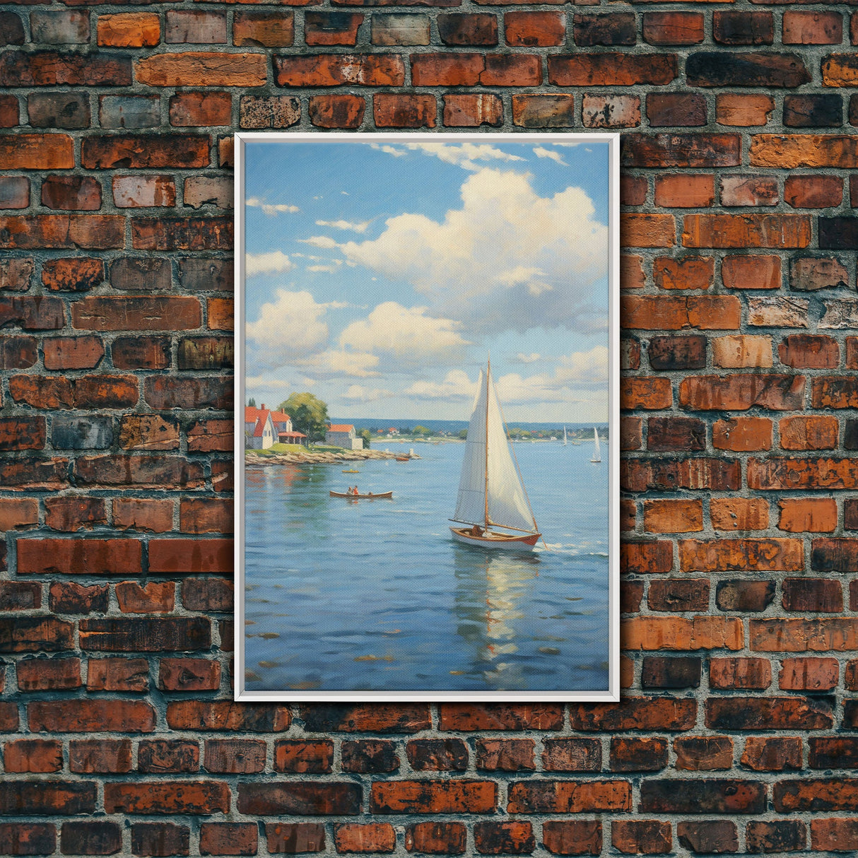 Sail Boat Wall Art, Ocean Art Print, Seascape Art, Canvas Print, Wall Art, Vertical Print, Beach House Wall Decor, Coastal Art Print