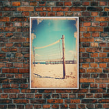 Beach, Volleyball, Beach Decor, Sports Art, Canvas Print, Wall Hanging, Portrait Art, Volleyball Mom, Tiny House Decor, Family Gift