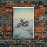 Motorcycle Wall Art, Beach Wall Art, Minimalist Canvas Print, Wall Hanging, Portrait Art, Moving Gift, Rustic Wall Decor, Bedroom Prints