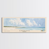 Andros, Bahamas Watercolor Beach Print, Vacation Gift, Bahamas Wall Art, Framed Canvas Print, Framed Beach Painting